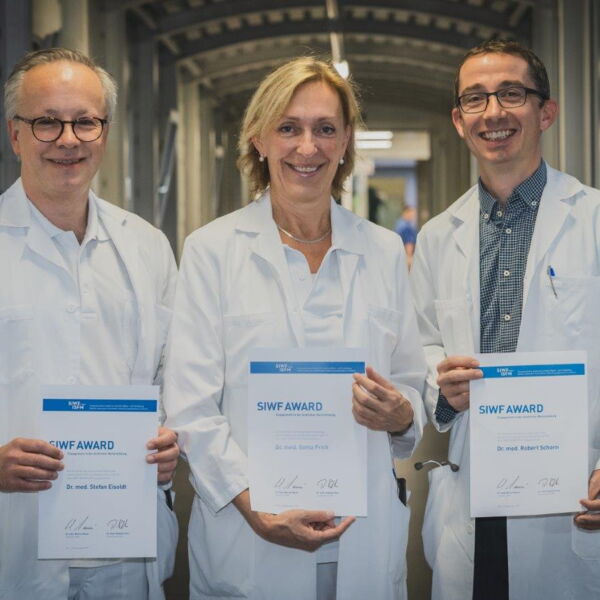 SIWF-Award 2019 - Drei Leitende Ärzte des Spitals Lachen für besondere Verdienste ausgezeichnet